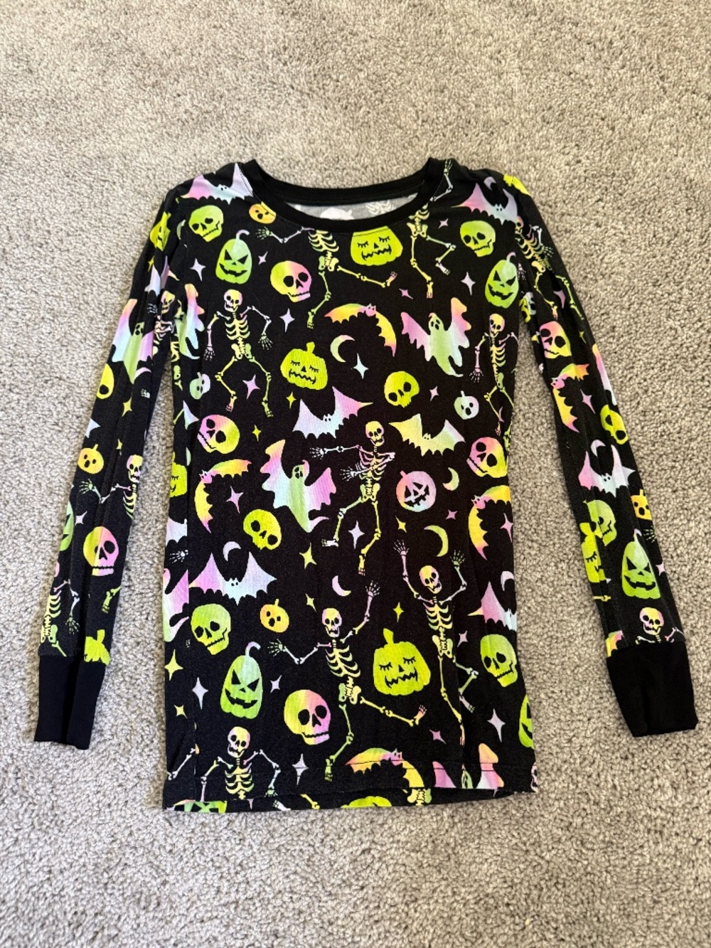 Little Sleepies Long Sleeve PJ Top in Glowing Ghouls